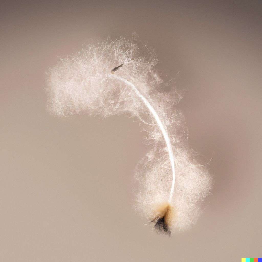 a representation of anxiety, made from feathers